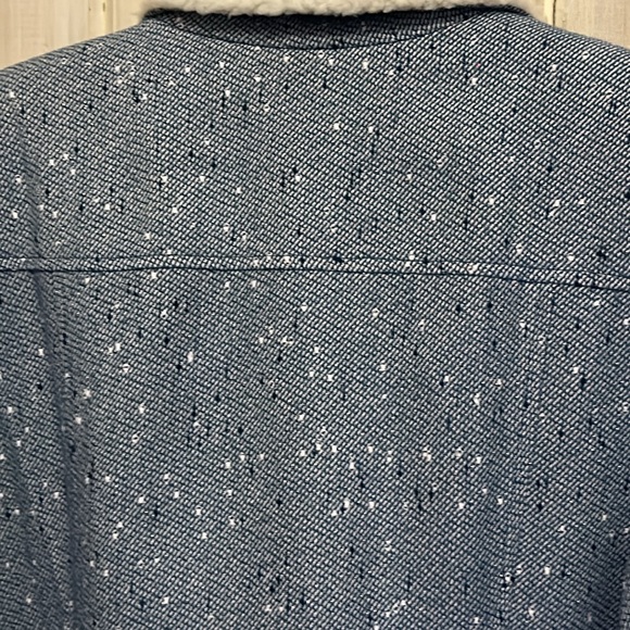 Simonton Says Blue Donegal Jacket with Shearling Trim - Picture 9 of 9